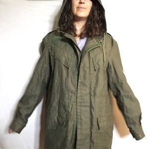 Vintage military trench jacket